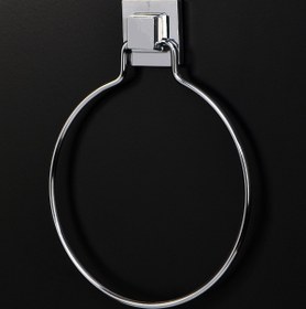 Resim Hagen Yuvarlak Havluluk Krom Metal Havluluk Paslanmaz Banyo Havluluk Mutfak Havluluk Düşmeyen Yapıştırma 