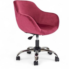 Resim Krom Metal Ayaklı Çocuk Çalışma Sandalyesi Ofis Koltuğu 