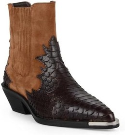 Resim Metal Detaylı Kahverengi Kadın Kovboy Botu Kobe 