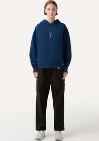 Resim WWF Market Geyik Super Soft Hoodie - Indigo Mavi 