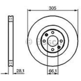 Resim Bosch 0986479024 Ön Fren Disk Aynası P406 Coupe 2.2hdı Fap 3.0 V6 3.0 V6 24V (97 04) Ölçü (305 28 26MM) Hava Soğutmalı 4249.G8 