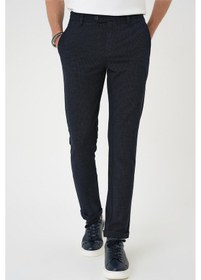Resim Efor Comfort Fit Beli Lastikli Pötikareli Casual Lacivert 2 Pantolon P 1149 Lacivert 