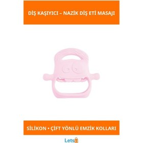 Resim Pembe Gıda Sınıfı Silikon Diş Kaşıyıcı Bebekler İçin Ergonomik Ve Hafif 