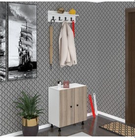 Resim Kenzlife Portmanto Ayakkabılık Ve Askılık Kalçın4 Crdbyz 68 060 32 Oniki Çift Ayakkabı Kapasitesi Ahşap 