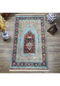 Resim Dijital Baskılı, Yıkanabilir, Yumuşak Dokulu Çocuk Ve Yetişkin Seccade S-dot-hts-09 Mavi 