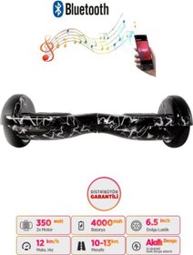 Resim Citymate Siyah Elektrikli Kaykay Hoverboard Grafity Desenli Kasa 06 