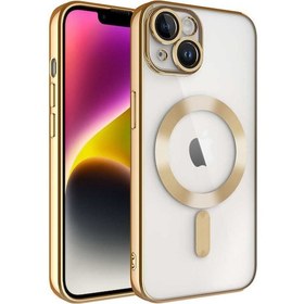 Resim İphone 13 Uyumlu Kamera Korumalı Magsafe Wireless Şarj Özellikli Zore Demre Kılıf-gold Gold 