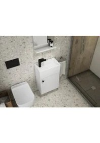 Resim Ece Banyo City 45X25 Cm Mini Banyo Dolabı Seti Beyaz 
