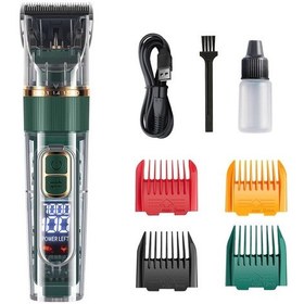 Resim Soulader Evcil Hayvan Tıraş Makinesi Şarj Edilebilir Kedi Köpek Saç Kesme Makinesi Lcd Ekranlı Saç Düzeltici Trimmer Makas Seti Profesyonel Elektrikli 