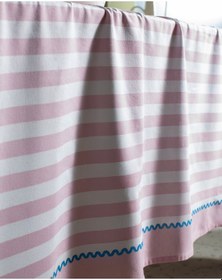 Resim Louve Polycotton Masa Örtüsü - Pudra/beyaz - 150x200 Cm 8684427278161 Çok Renkli 