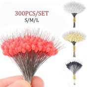 Resim 300 adet Silikon Uzay Fasulyesi Oval Yüzerler Balıkçılık için, Kırmızı, Hafif ve Kompakt, Yüksek Esneklik, Uzun Çubuk Kullanımı, Okyanus Tekne Balıkçılığı Aksesuarları, Boyutlar L / M / S 