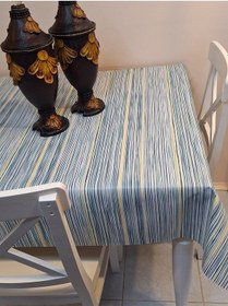 Resim Elyaflı Pvc Muşamba - Desenli Silinebilir Masa Örtüsü Renkli Çok Renkli 