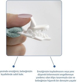 Resim Babyjem Emzik Askısı Damla Desen Yeşil 