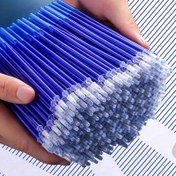 Resim Okul Yazıları İçin Uygun, Yıkanabilir, Yüksek Kapasiteli Mavi/Siyah Mürekkepli 0.5mm Silinebilir Jel Kalem Ucu Seti - 100 Adet 