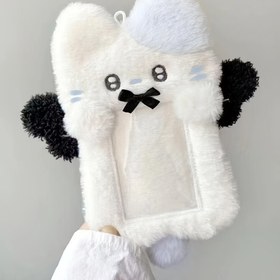 Resim 1 adet Sevimli Peluş Kart Kılıfı - Moda Çok Fonksiyonlu Depolama Ürünü - Ofis Malzemeleri için Mükemmel - Fotoğraf Sergileme 