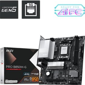Resim Msı Pro B850m-g Am5 Ddr5 8200+ Oc Mhz Matx Anakart Aaaa11msı0043 