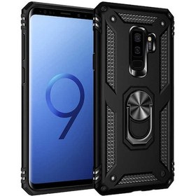 Resim Samsung Galaxy Uyumlu S9 Plus Kılıf Tank Zırh Yüzüklü Mıknatıslı Standlı Kapak Vega 