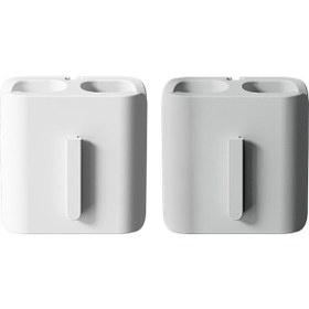 Resim Trendooze Homyl 2 Adet Kablo Sıkıcı Düzenleyici Yeniden 3,6x1,9x3,6-cm Beyaz 