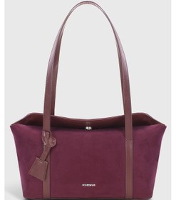 Resim Süet Bordo Kapaklı Bowling Omuz Çantası 270 Süet Bordo 