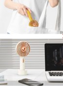 Resim SIGHTZER MİNİ KLİMA ŞARJLI EL FANI VANTİLATÖR TELEFON TUTUCULU STANDLI MİNİ SERİNLETİCİ FAN 