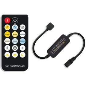 Resim 5v - 24v 3a 2 Kanal Çift Renk Cct 17 Tuşlu Rf Uzaktan Kumanda 