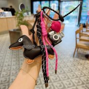 Resim Silver1 Gıoıo Yeni Ipek Eşarp Anahtarlık Kişiselleştirilmiş Inci Papyon Çanta Çekicilik Dokuma Anahtarlık (Yurt Dışından) 