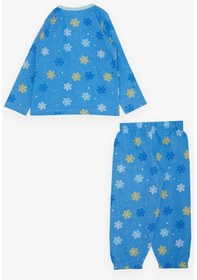 Resim Breeze Kız Çocuk Pijama Takımı Kartanesi Desenli 1-3 Yaş, Mavi-mavi Mavi 