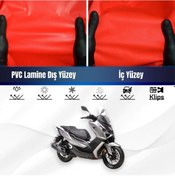 Resim Voge Sr1 Motosiklet Brandası Su Geçirmez Branda Kırmızı Branda Motor Branda Lc 