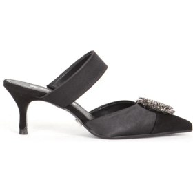 Resim Dericlub Pl 984121 Süet Deri Saten Detay Terlik 