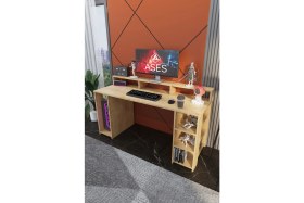 Resim Ases Mobilya Ases ELA415 Masa Üstü Raflı Oyuncu Bilgisayar Masası ve Çalışma Masası 