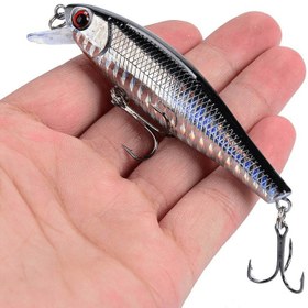 Resim 1 adet Japon Sıcak Satış Sinking Minnow Yem 8.53cm 9.2g Yüzme Yem Profesyonel Çekici 