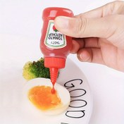 Resim Salata & Ketçap İçin 4 Adet Mini Taşınabilir Sos Şişeleri - Dayanıklı Pp Plastik, Açık Hava Piknikleri & Kamp İçin Mükemmel 