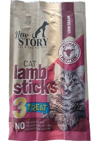 Resim New Story Kuzu Etli Kedi Ödül Çubukları Lamb Cat Sticks 3 x 5 G 