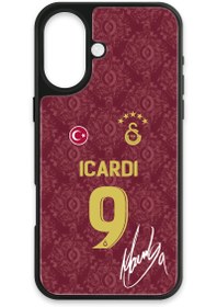 Resim Galatasaray Mauro Icardi 3. Forma İmzalı Cam Telefon Kılıfı - iPhone 16 