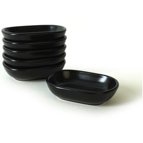 Resim Keramika Mat Siyah Noyan Çerezlik 11 Cm 6 Adet 956 