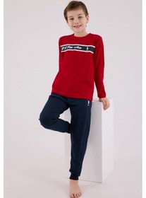 Resim U.S. Polo Assn. U.s. Polo Assn Erkek Çocuk Kırmızı Pijama Takımı 5274-48752 Kırmızı 