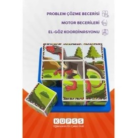 Resim Hype Store Dinozorlar 3D Puzzle Seri 1 - (9 Küp 6 Dinazor Yapboz) 