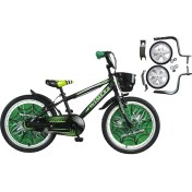 Resim Bmx 20 Jant Wimexs 6-10 Yaş Denge Tekerlekli Çocuk Bisikleti Siyah -Yeşil 