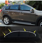 Resim Chevrolet Cam Üst Çıtası Paslanmaz Çelik Krom 6 Parça 