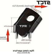 Resim Pazly Stct Motorbike Handlebar Risers 28mm Black Pair Cnc Aluminum Alloy Adjustable 40mm Rise 18mm Backshift Atv Off-road B 