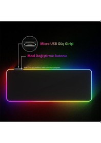 Resim Powermaster Pm-25114 Xl Rgb Gaming Mouse Pad 14 Modlu 