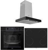 Resim Ferre STEAM PLUS SERİSİ 3LÜ CAM ANKASTRE SET (QEP64CS-MS261-D100) 