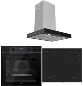 Resim Ferre STEAM PLUS SERİSİ 3LÜ CAM ANKASTRE SET (QEP64CS-MS261-D100) 