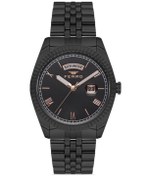 Resim Ferro F11130A-G Siyah Çelik Kordon 41 mm Erkek Kol Saati 