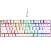 Resim Havit Gamenote KB903L %60 Mekanik Blended Aydınlatma Oyuncu Klavyesi - 61 Tuş - Beyaz 