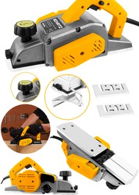 Resim Schatz 800W Sjs Metal Şanzıman Bakır Sargı Motor Çift Bıçaklı Planya Rende Makinesi Sarı + 2 Uç 