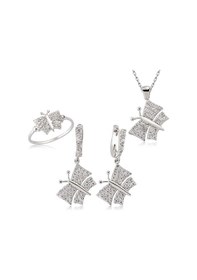 Resim Gümüş Kelebek Bayan Set Set37001001 Gümüş 