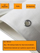 Resim 1x51 Metre Beyaz Balkon Örtüsü Branda. Balkon Çadır Bezi. Seperatörü. Uv Katkılı 