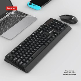 Resim Lenovo KM150 Kablolu Klavye Mouse Set Q Türkçe Siyah 870042256 