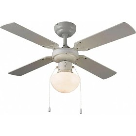 Resim Flyon li Aydınlatmalı Beyaz Kanat Eko Tavan Vantilatörü Look-Hsnv 